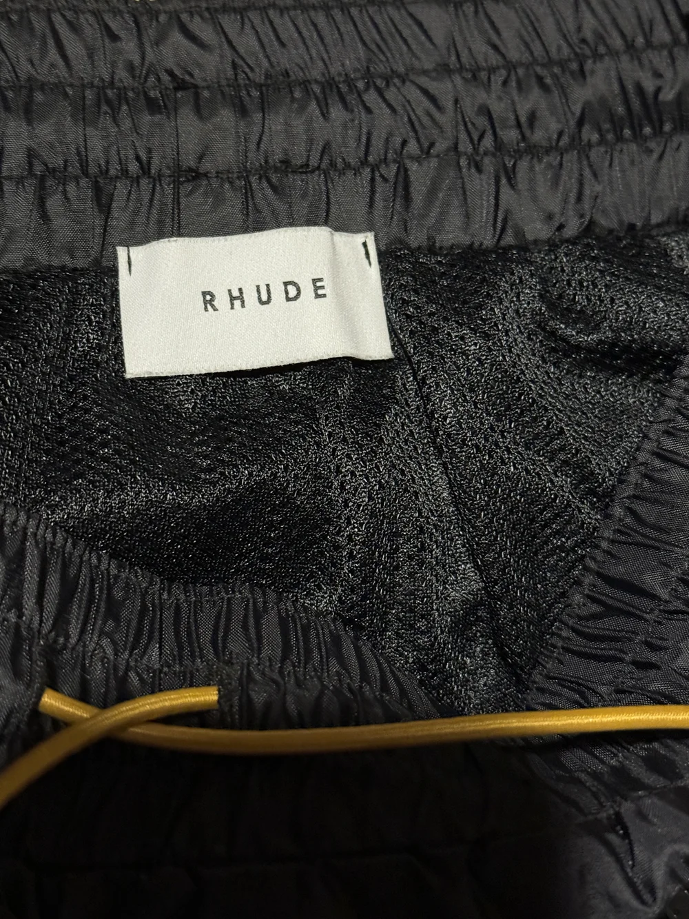 RHUDE XS BRAND NEW Black Track Pants FLIGHT PANTS